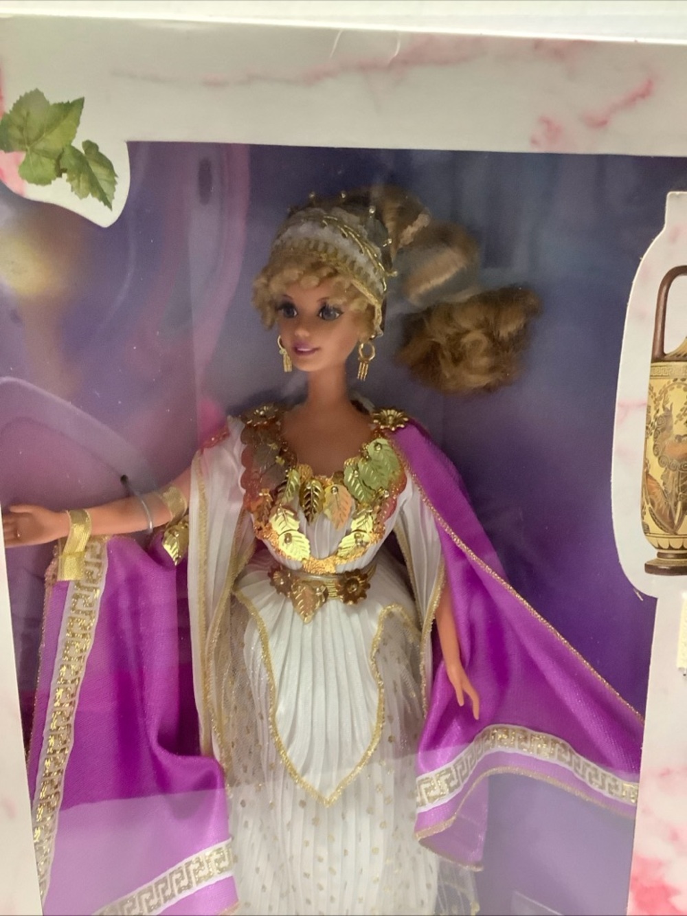 Barbie White and Purple Goddess Ensemble with Gold Accents